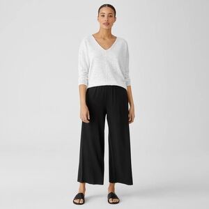 Eileen Fisher Fine Jersey Cropped Wideleg Pants